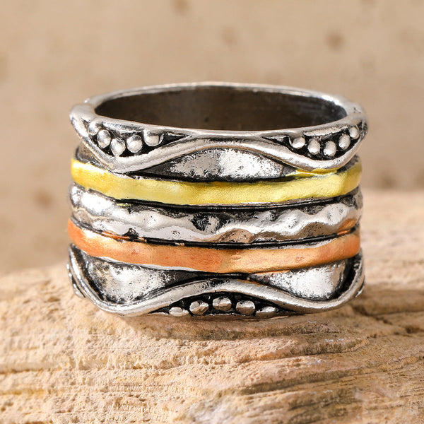 Bohemian Vintage Three Color Ring