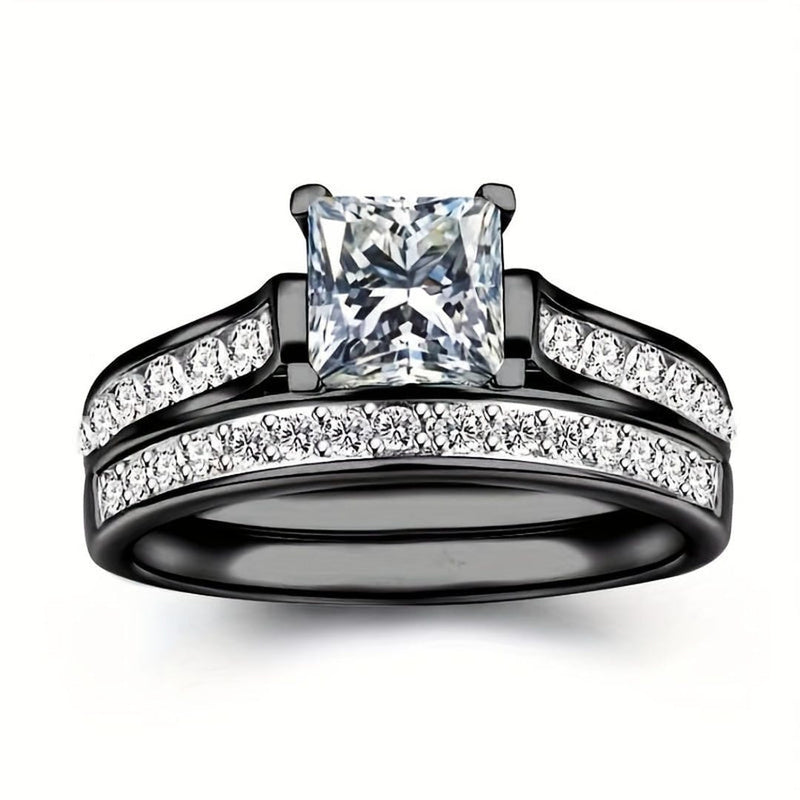 Pave Dark Promise Ring
