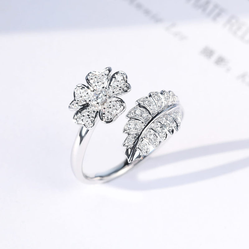 Flower Bloom Zirconia Ring