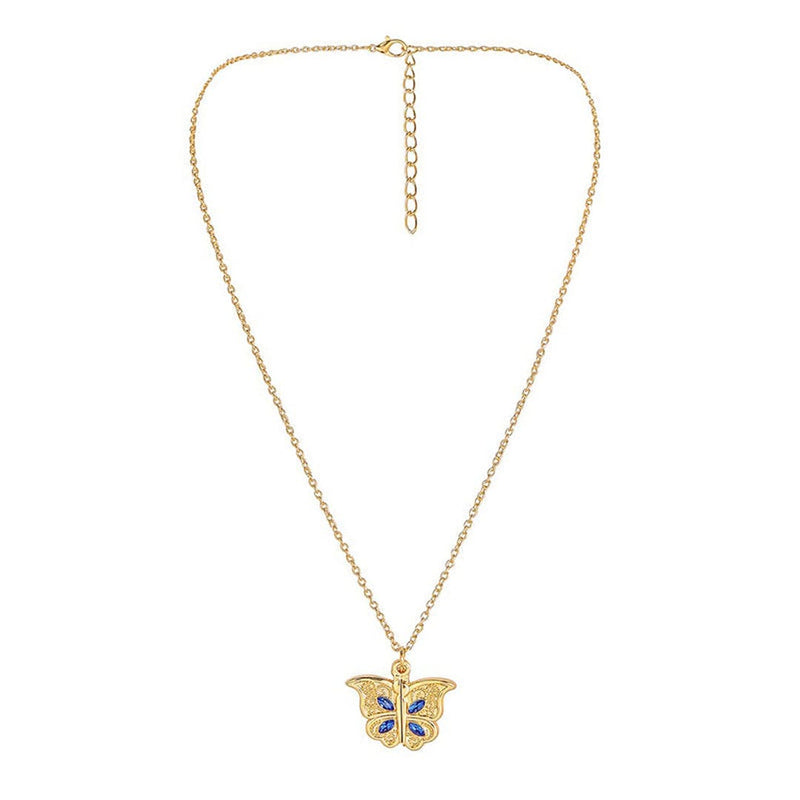 Butterfly Secret Message Pendant Necklace