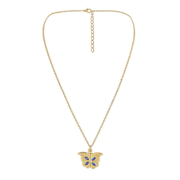 Butterfly Secret Message Pendant Necklace