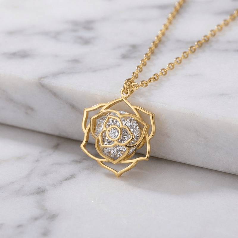 Rose Aura Charm Necklace