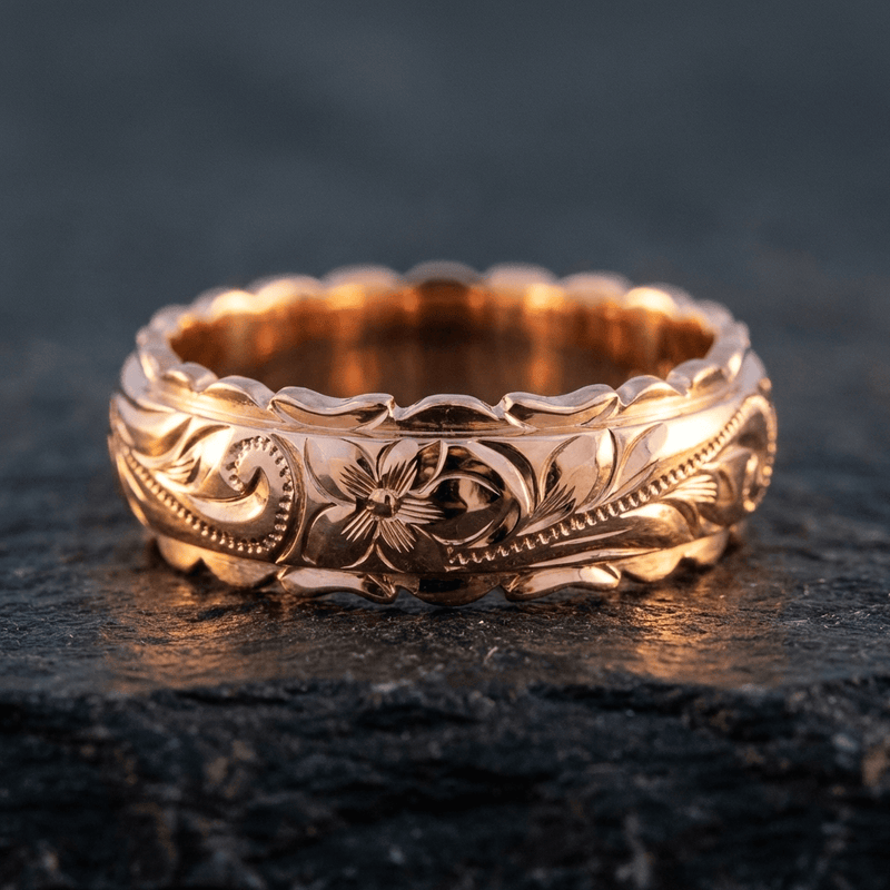 Vintage Floral Band Ring