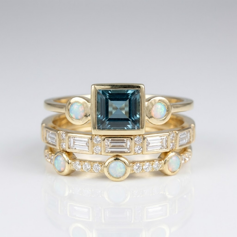 Multi Band Zirconia Ring