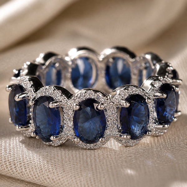 Elena Sapphire Stone Zirconia Ring