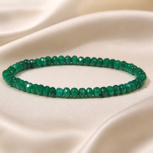 Faceted Jade Stone Bracelet