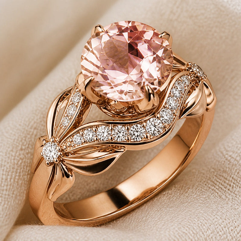 Ethereal Amber Crystal Ring