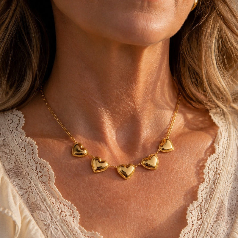 Aurelia Heart Cascade Necklace