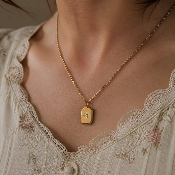Radiant Star Gold Chain Necklace