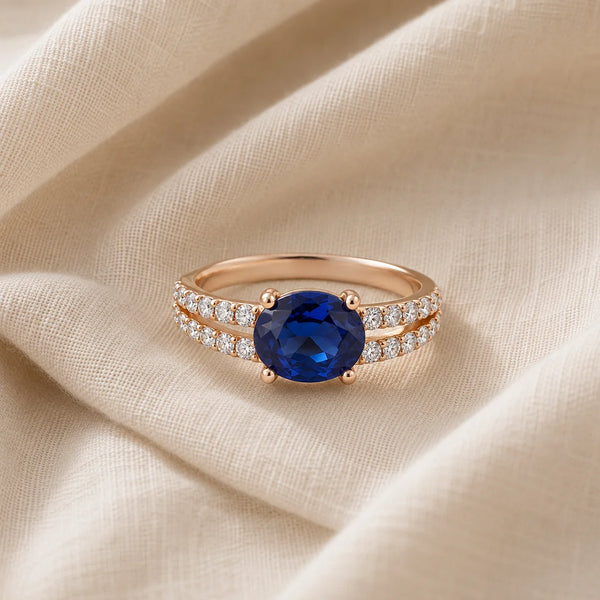 Vintage Sapphire Glow Accent Ring