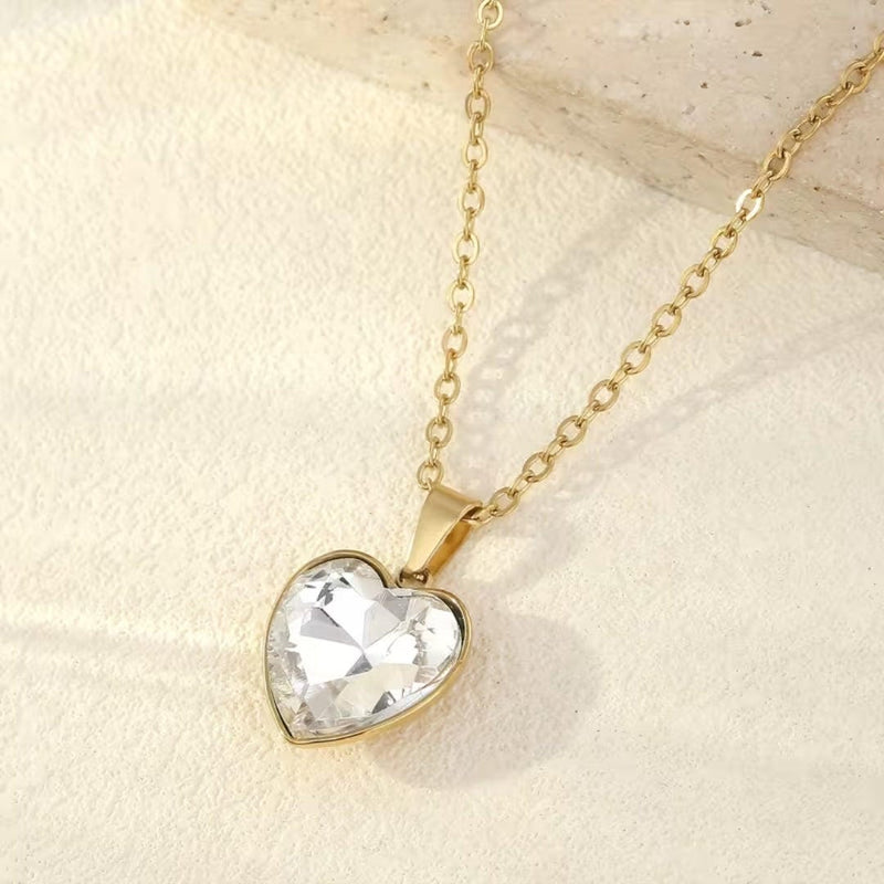 Emerald Heart Pendant Necklace