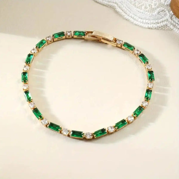 Emerald Baguette Tennis Bracelet