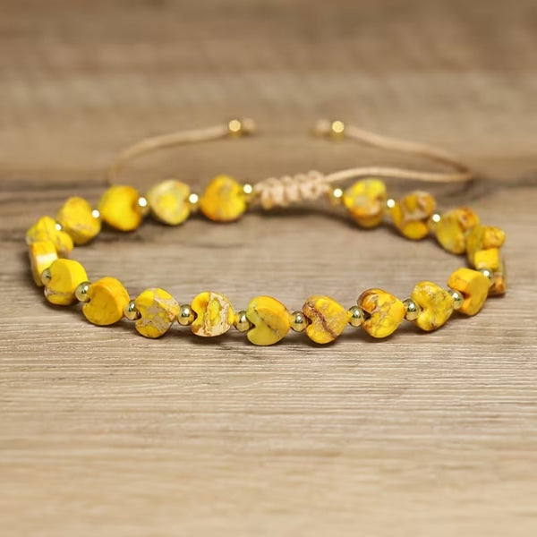 Graceful Yellow Heart Bracelet