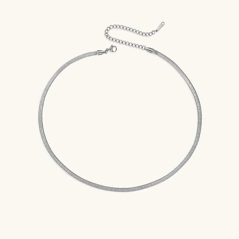 Timeless Herringbone Gold Necklace
