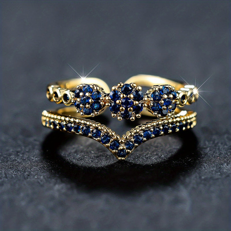 Luxurious Double Layer Ring