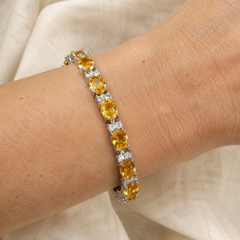 Dazzling Yellow Tennis Bracelet