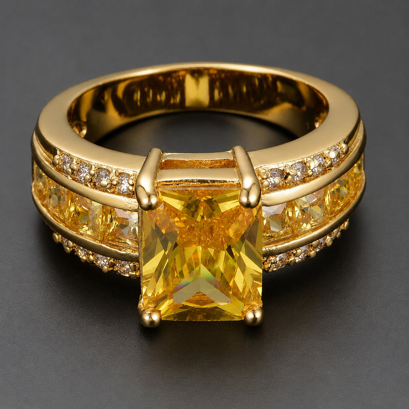 Luxe Citrine Gold Ring