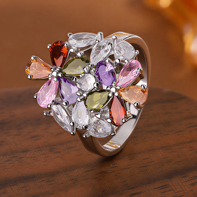 Multicolor Petal Bloom Ring