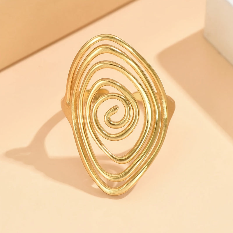 Hollow Spiral Luxurious Ring