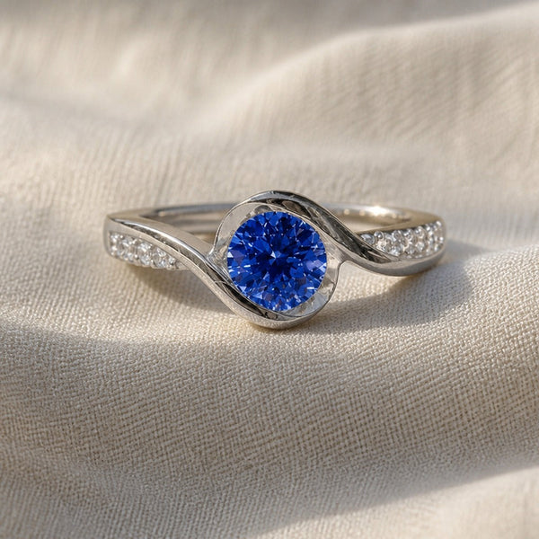 Minimalist Round Accent Ring