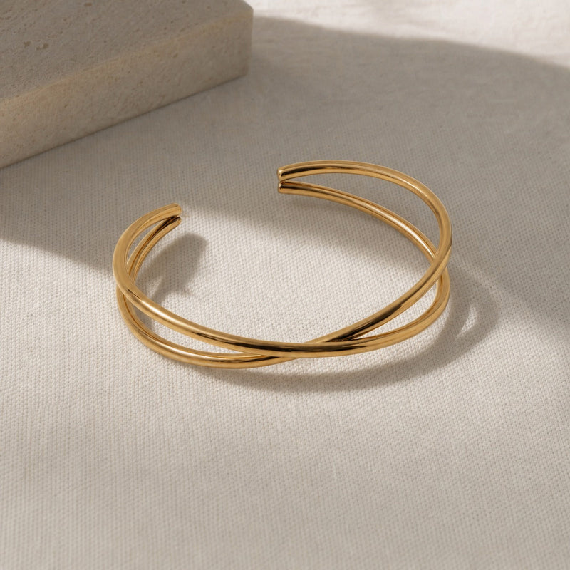 Polished Open Cuff Bangle