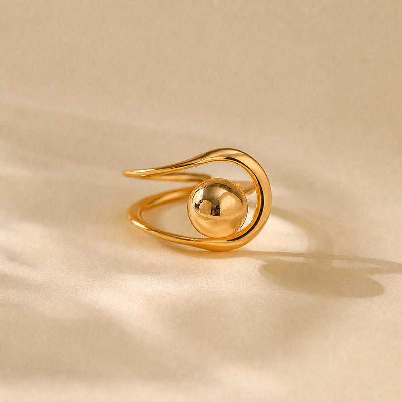 Sophisticated Metal Ball Ring
