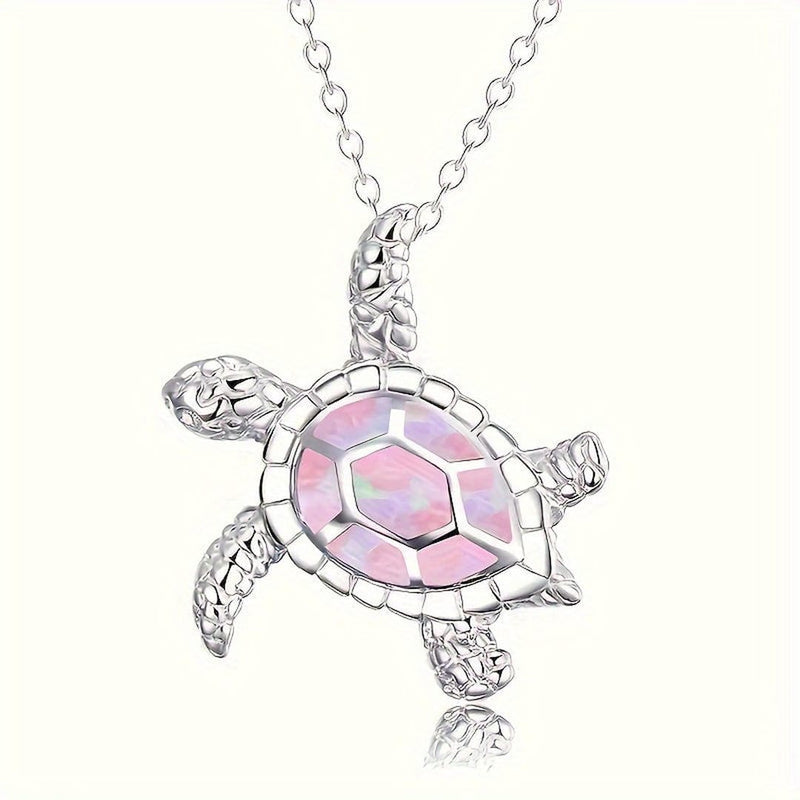 Shiny Turtle Pendant Necklace