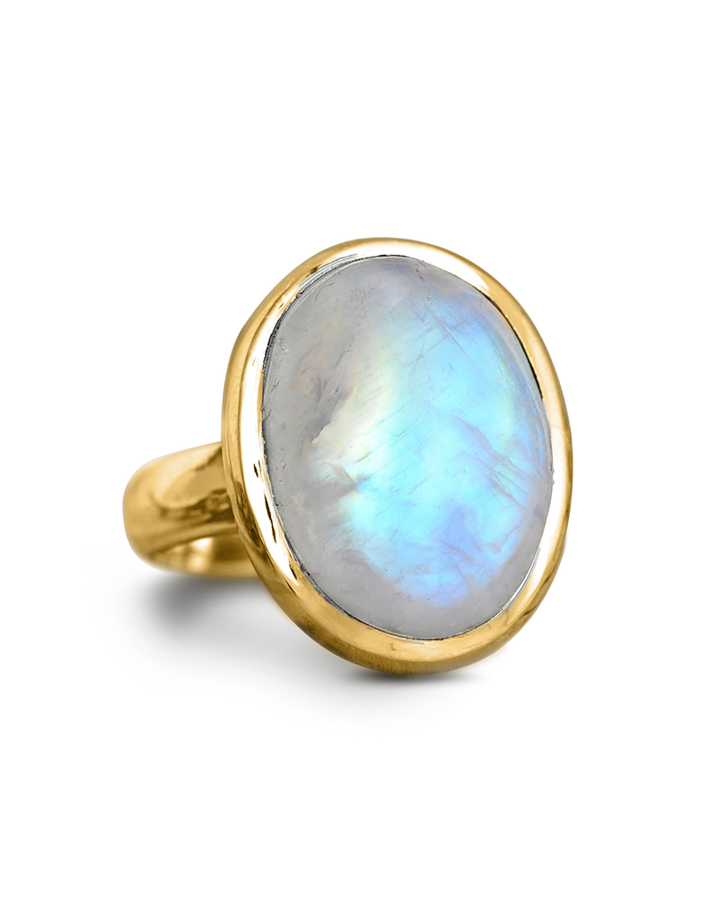 Boho Moonstone Gold Ring