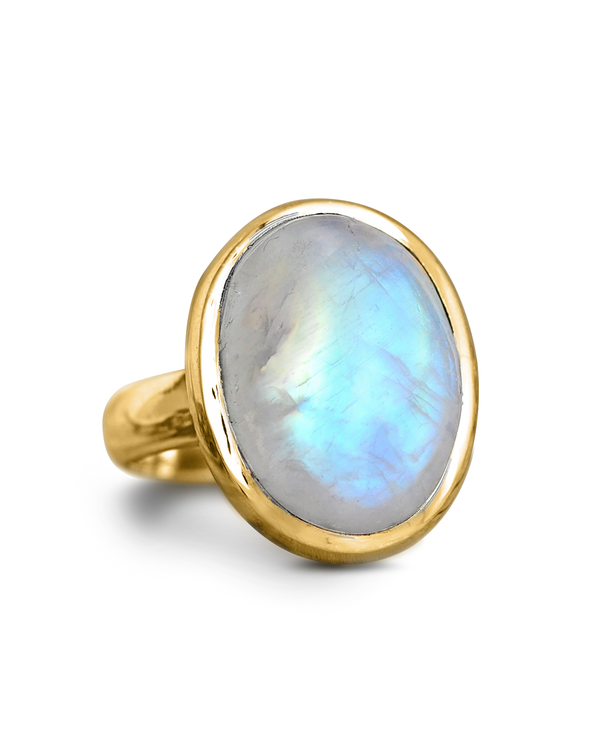 Boho Moonstone Gold Ring