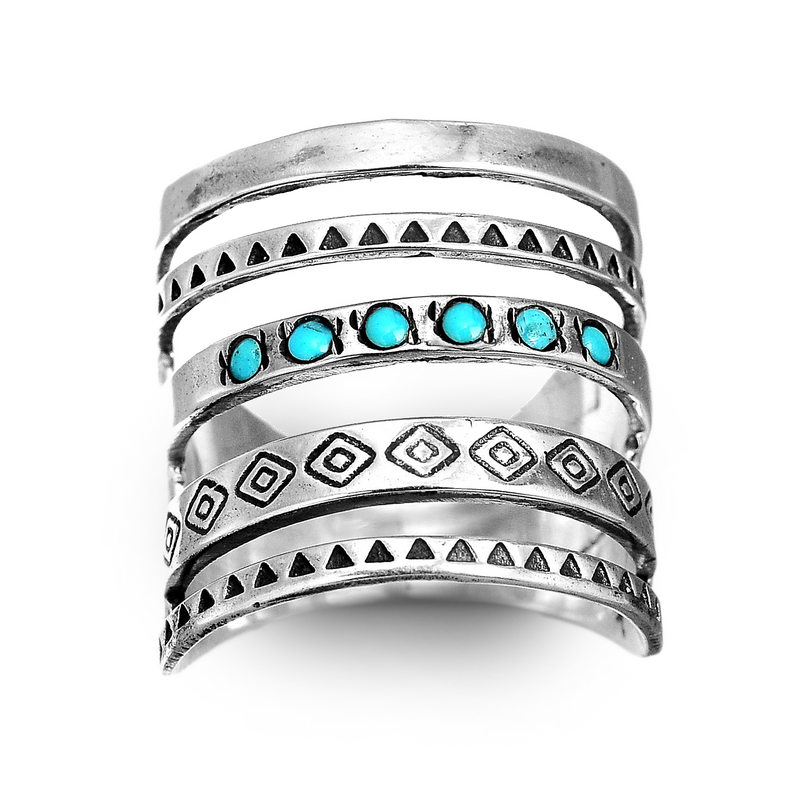 Silver Southwestern Turquoise Ring