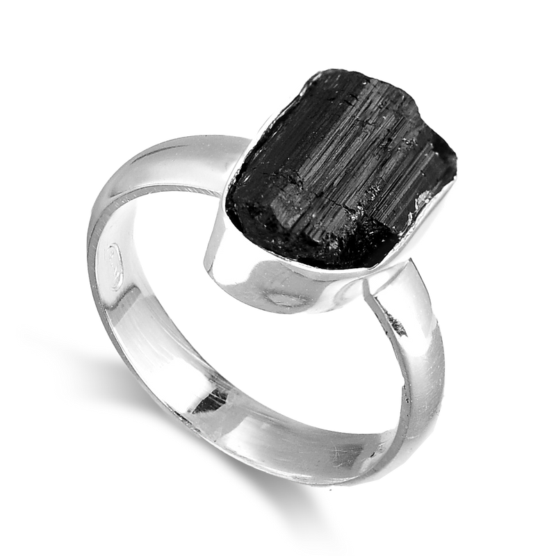 Boho Black Tourmaline Ring