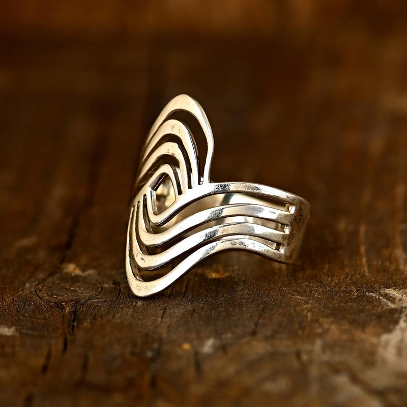 Boho Wave Statement Ring