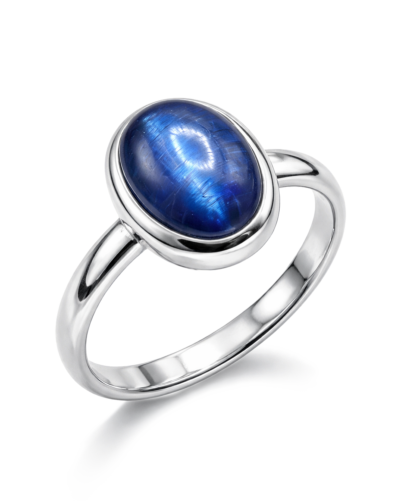 Kyanite Oval Silver Ring
