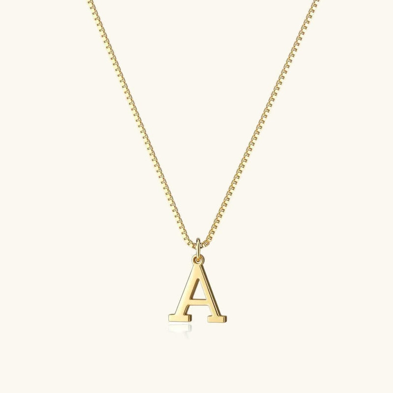Vintage Letter Initial Gold Necklace