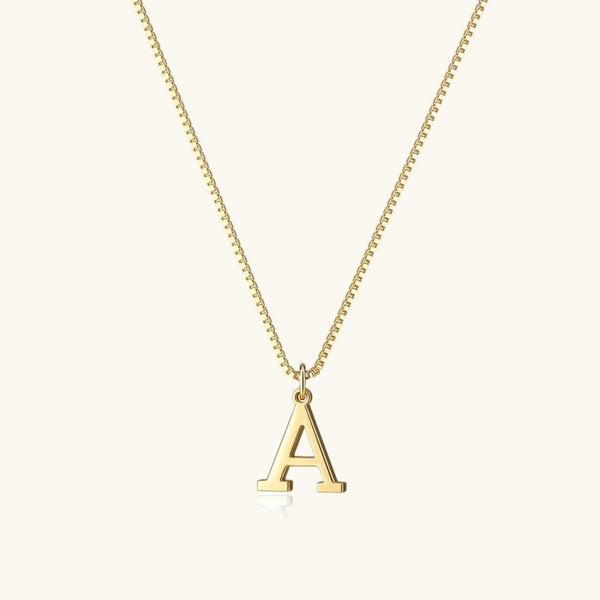 Vintage Letter Initial Gold Necklace