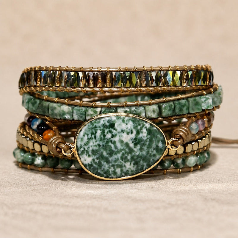 Boho Natural Stone Wrap Bracelet