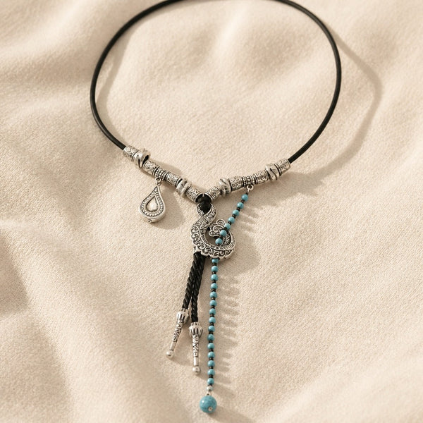 Bohemian Turquoise Bead Necklace