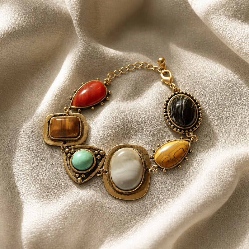 Boho Stone Gold Bracelet
