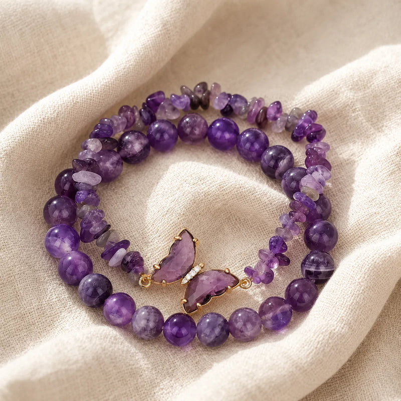 Butterfly Beaded Bracelet Set
