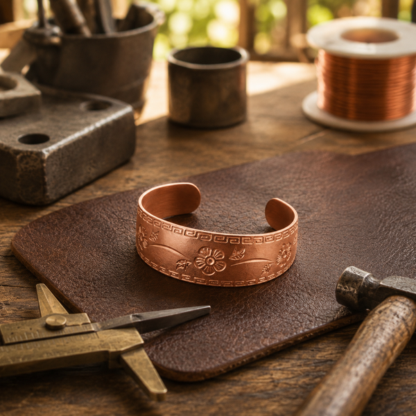 Fret Copper Bracelet