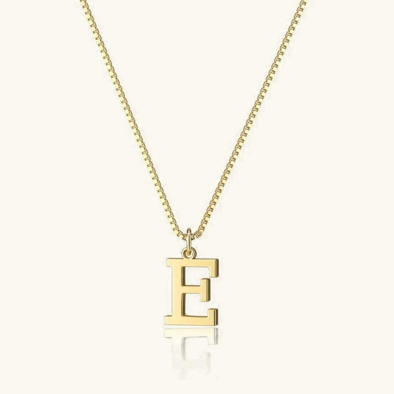 Vintage Letter Initial Gold Necklace