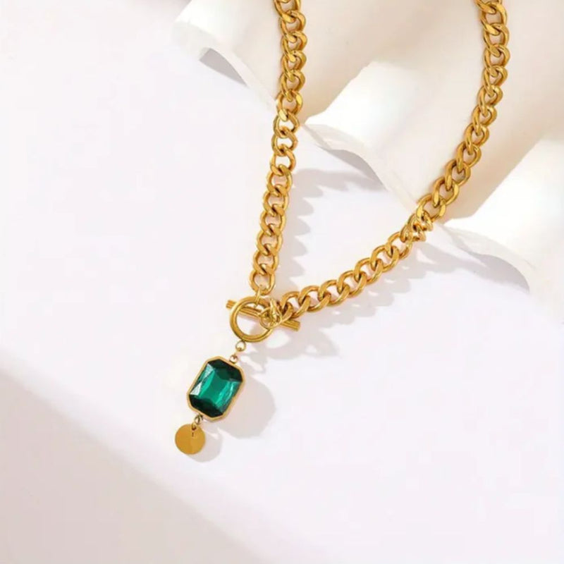 Emerald Pendant Necklace