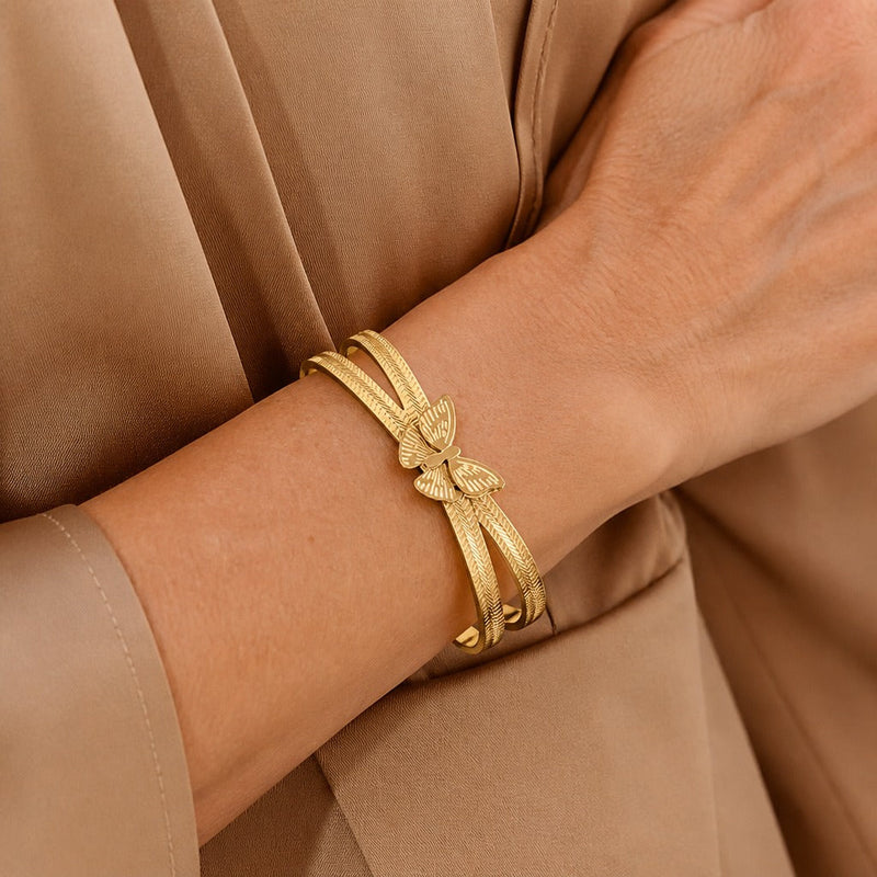 Exquisite Butterfly Cuff Bracelet