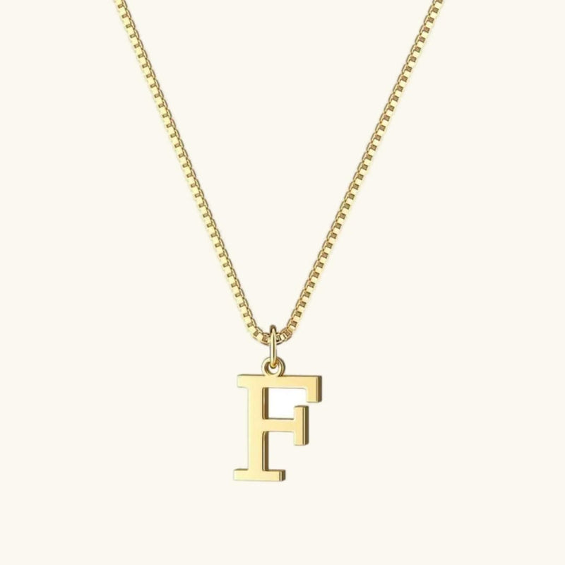 Vintage Letter Initial Gold Necklace