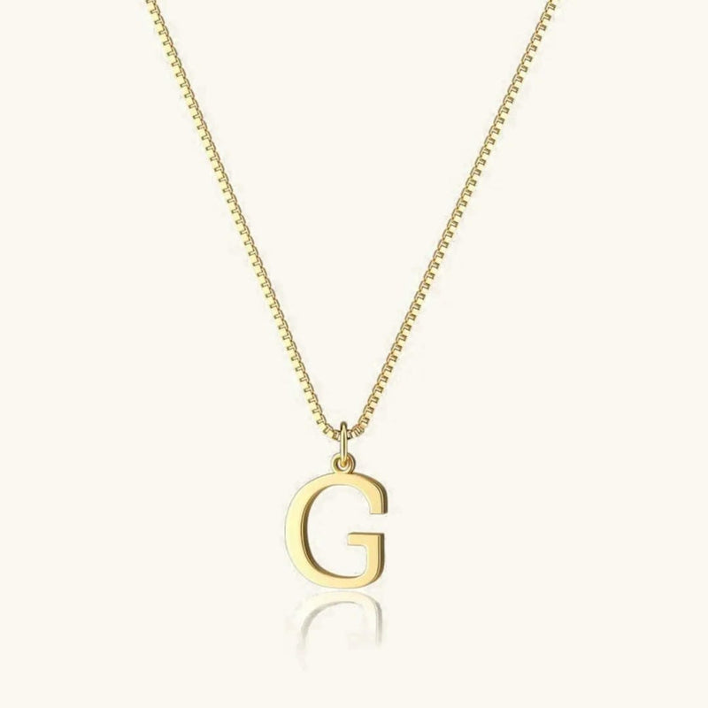 Vintage Letter Initial Gold Necklace