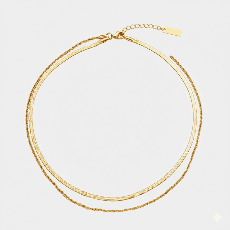 Elegant Flow Layered Necklace Set