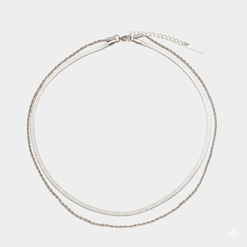 Elegant Flow Layered Necklace Set