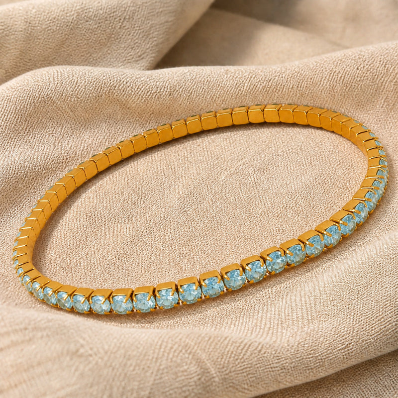 Golden Turquoise Stone Bracelet