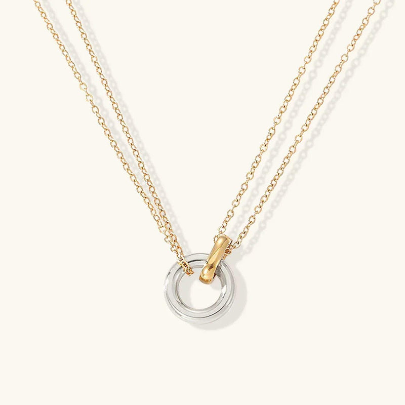 Dazzling Necklace With Ring Accent