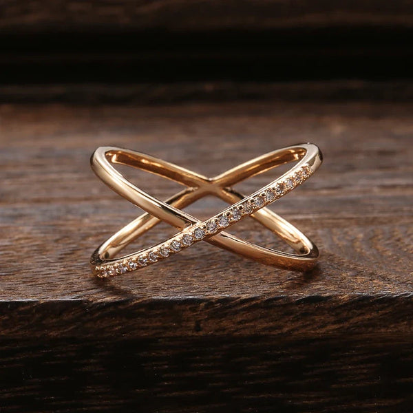 Prestigious Crossover Zirconia Shine Ring